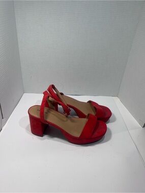 torrid Red Block Heel Platform Sandals